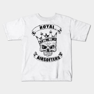 ROYAL AIRSOFTERS BLACK Kids T-Shirt